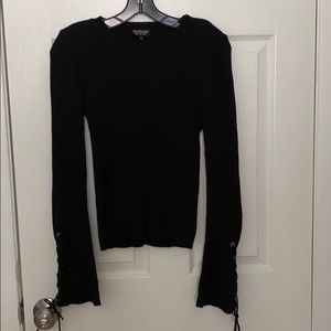 Top shop Eyelet Sleeve Knitted Top